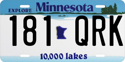 MN license plate 181QRK