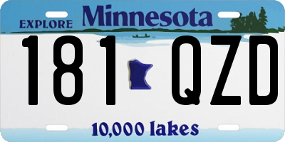 MN license plate 181QZD