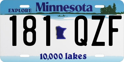 MN license plate 181QZF