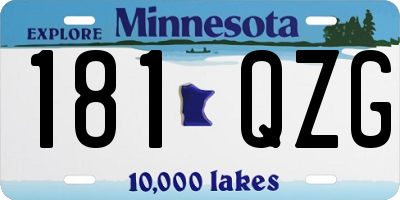 MN license plate 181QZG
