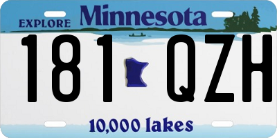 MN license plate 181QZH