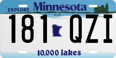 MN license plate 181QZI