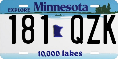 MN license plate 181QZK