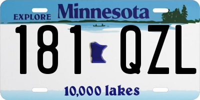 MN license plate 181QZL