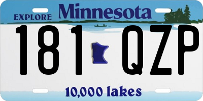 MN license plate 181QZP