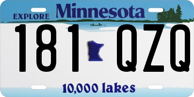 MN license plate 181QZQ