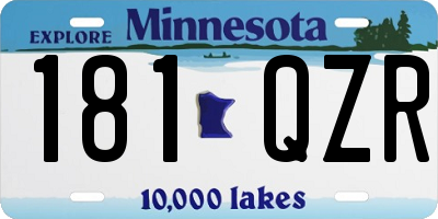 MN license plate 181QZR