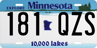 MN license plate 181QZS
