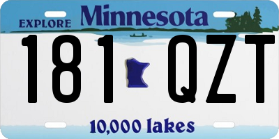 MN license plate 181QZT