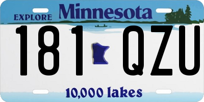 MN license plate 181QZU