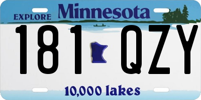 MN license plate 181QZY