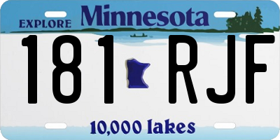 MN license plate 181RJF
