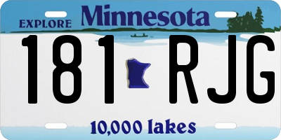 MN license plate 181RJG