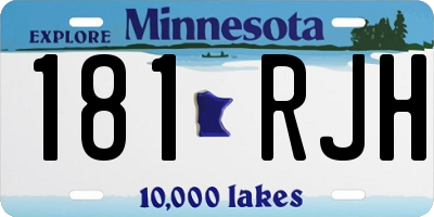 MN license plate 181RJH