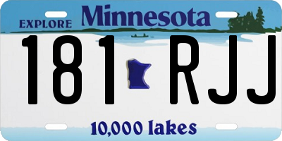 MN license plate 181RJJ