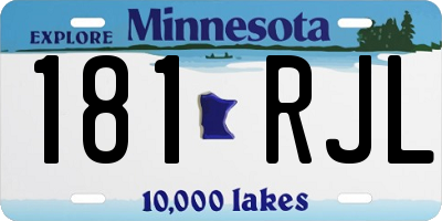 MN license plate 181RJL