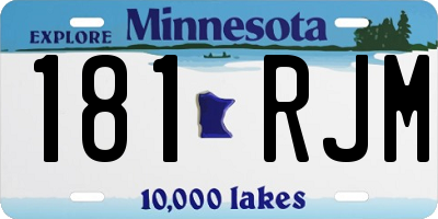 MN license plate 181RJM