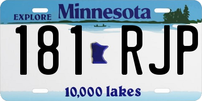 MN license plate 181RJP