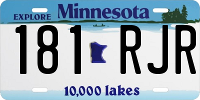 MN license plate 181RJR