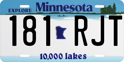 MN license plate 181RJT