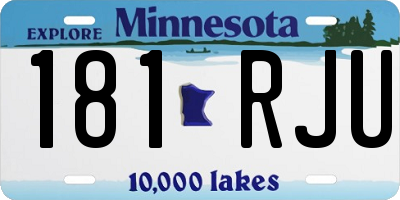 MN license plate 181RJU