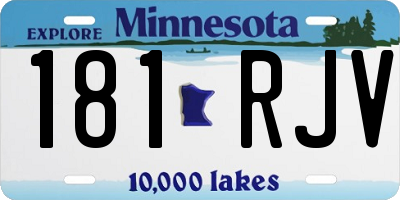 MN license plate 181RJV