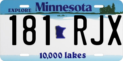 MN license plate 181RJX