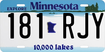 MN license plate 181RJY