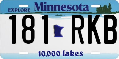 MN license plate 181RKB