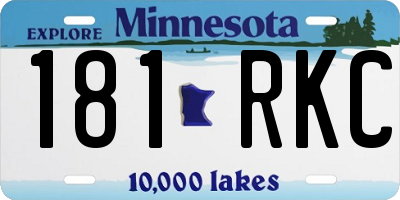 MN license plate 181RKC
