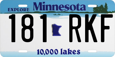 MN license plate 181RKF