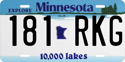 MN license plate 181RKG