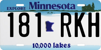 MN license plate 181RKH