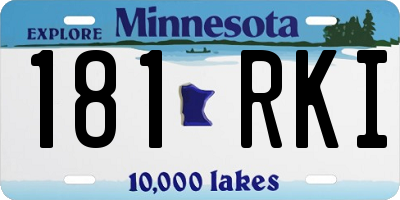 MN license plate 181RKI