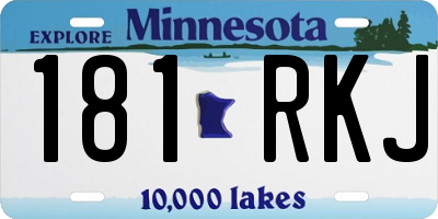 MN license plate 181RKJ