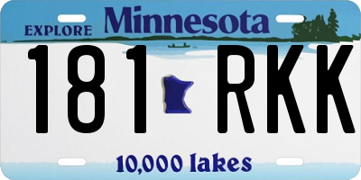 MN license plate 181RKK