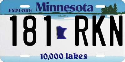 MN license plate 181RKN