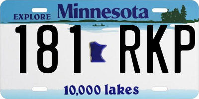 MN license plate 181RKP