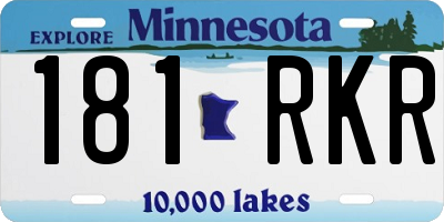 MN license plate 181RKR