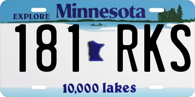 MN license plate 181RKS
