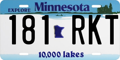 MN license plate 181RKT
