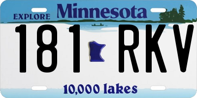 MN license plate 181RKV
