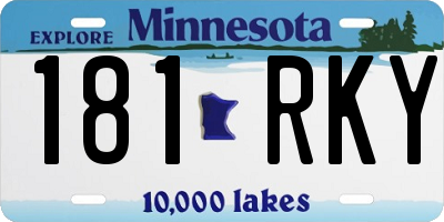 MN license plate 181RKY