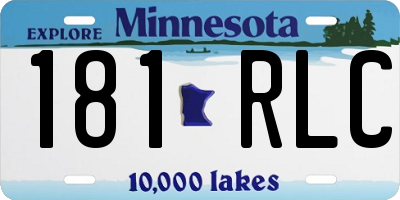 MN license plate 181RLC