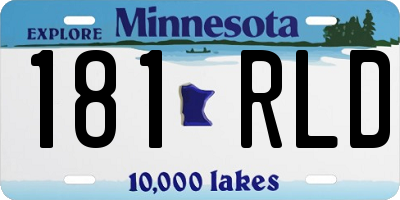 MN license plate 181RLD