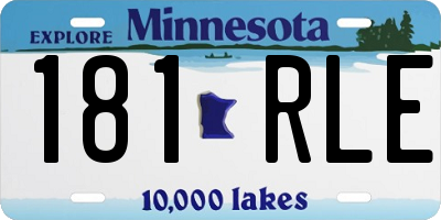 MN license plate 181RLE