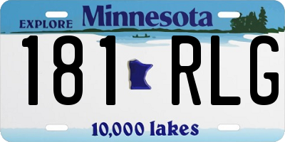 MN license plate 181RLG