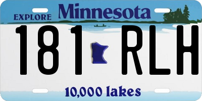 MN license plate 181RLH