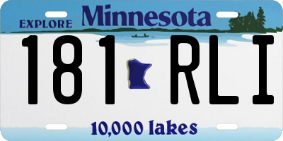MN license plate 181RLI
