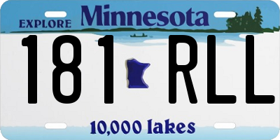 MN license plate 181RLL